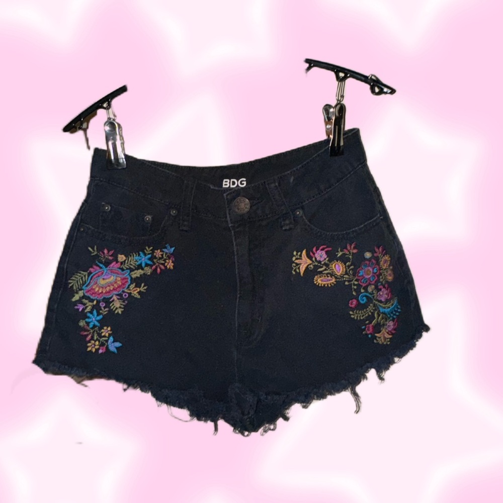 BDG Black Embroidered Women's Shorts